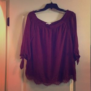 Off the shoulder shirt